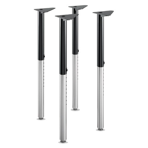 Build Adjustable Post Legs, 22" to 34" High, Black, 4/Pack-(HONB4LEGP)