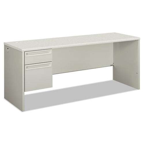 38000 Series Single Pedestal Credenza, Left, 72w x 24d x 29.5h, Silver/Gray-(HON38855LB9Q)