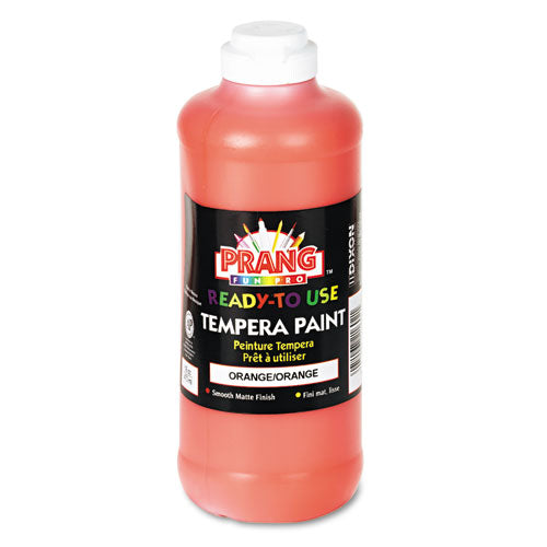 Ready-to-Use Tempera Paint, Orange, 16 oz Dispenser-Cap Bottle-(DIX21602)