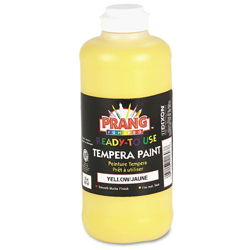 Ready-to-Use Tempera Paint, Yellow, 16 oz Dispenser-Cap Bottle-(DIX21603)