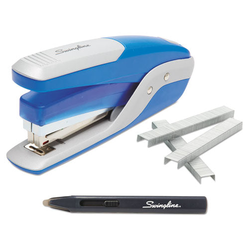 Quick Touch Stapler Value Pack, 28-Sheet Capacity, Blue/Silver-(SWI64584)