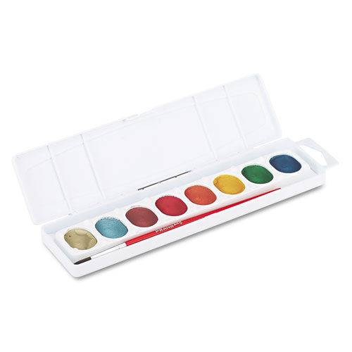 Metallic Washable Watercolors, 8 Assorted Metallic Colors, Palette Tray-(DIX80516)