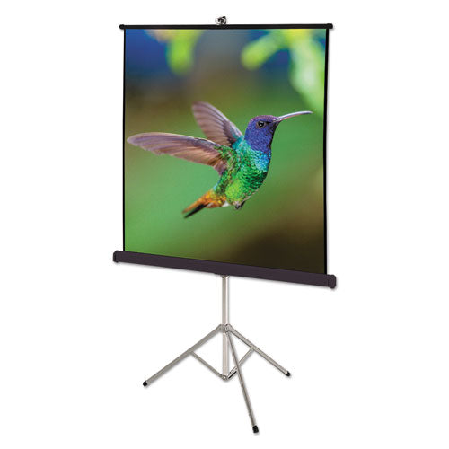 Portable Tripod Projection Screen, 60 x 60, White Matte Finish-(QRT560S)