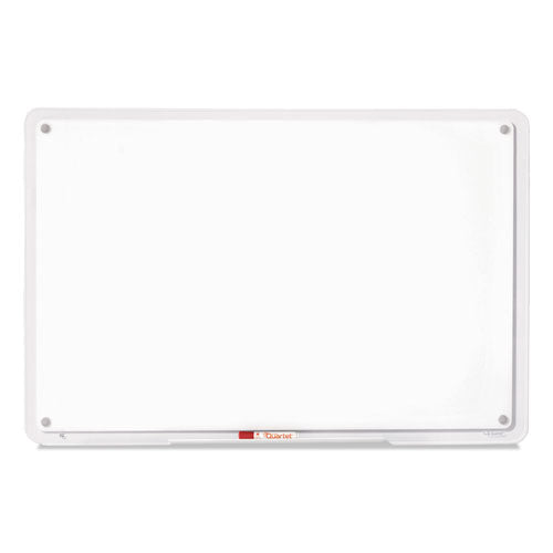 iQ Total Erase Translucent-Edge Board, 23 x 16, White Surface, Clear Plastic Frame-(QRTTM2316)