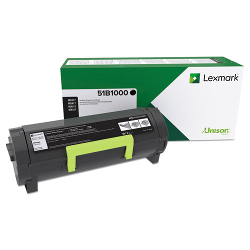 51B1000 Unison Toner, 2,500 Page-Yield, Black-(LEX51B1000)