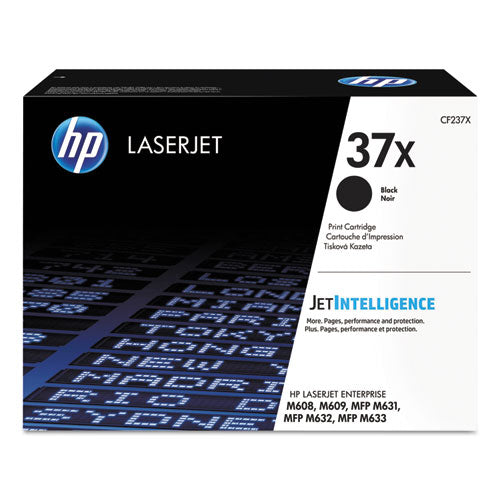 HP 37X, (CF237X) High-Yield Black Original LaserJet Toner Cartridge-(HEWCF237X)