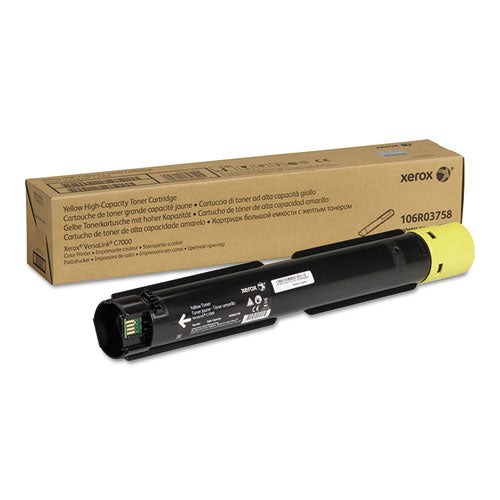 106R03758 High-Yield Toner, 10,100 Page-Yield, Yellow-(XER106R03758)