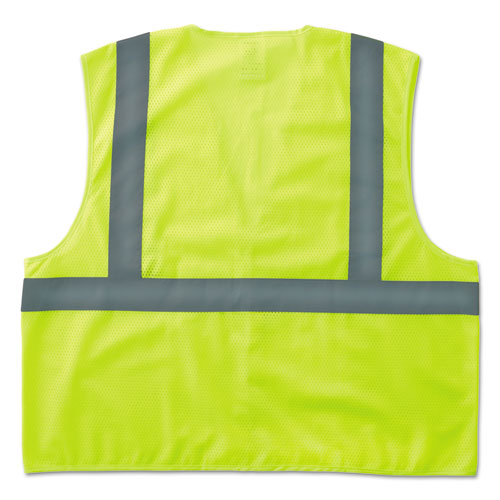 GloWear 8205HL Type R Class 2 Super Econo Mesh Safety Vest, Large to X-Large, Lime-(EGO20975)