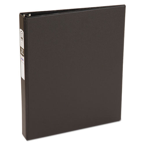 Economy Non-View Binder with Round Rings, 3 Rings, 1" Capacity, 11 x 8.5, Black, (3301)-(AVE03301)