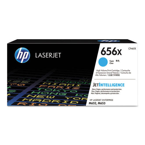 HP 656X, (CF461X) High-Yield Cyan Original LaserJet Toner Cartridge-(HEWCF461X)