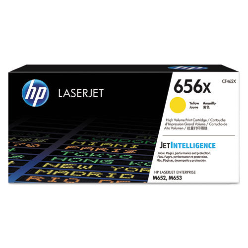 HP 656X, (CF462X) High-Yield Yellow Original LaserJet Toner Cartridge-(HEWCF462X)