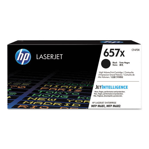 HP 657X, (CF470X) High-Yield Black Original LaserJet Toner Cartridge-(HEWCF470X)