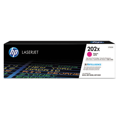 HP 202X, (CF503X) High-Yield Magenta Original LaserJet Toner Cartridge-(HEWCF503X)