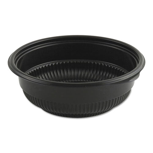 MicroRaves Incredi-Bowl Base, 16 oz, 5.75" Diameter x 2.02"h, Black, Plastic, 250/Carton-(ANZ4605816)