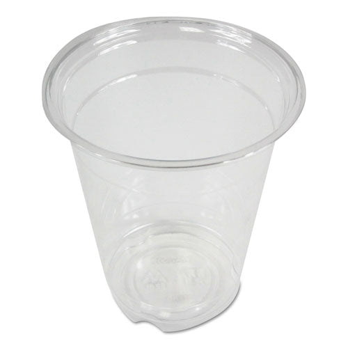 Clear Plastic Cold Cups, 12 oz, PET, 20 Cups/Sleeve, 50 Sleeves/Carton-(BWKPET12)