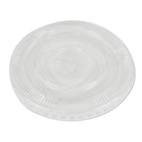 PET Cold Cup Lids, Fits 12 oz to 24 oz Plastic Cups, Clear, 1,000/Carton-(BWKPETSTRAW)