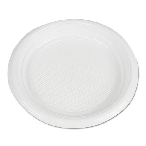 Hi-Impact Plastic Dinnerware, Plate, 6" dia, White, 1,000/Carton-(BWKPLTHIPS6WH)