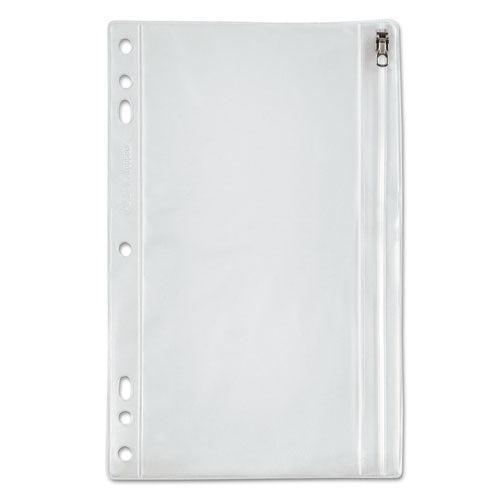 Zippered Ring Binder Pocket, 6 x 9.5, Clear-(OXF68599)