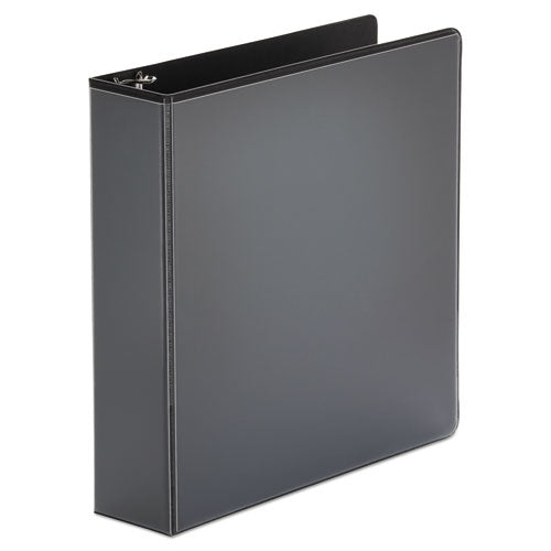 Economy Round Ring View Binder, 3 Rings, 2" Capacity, 11 x 8.5, Black-(UNV20981)