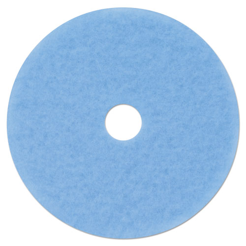 Hi-Performance Burnish Pad 3050, 21" Diameter, Sky Blue, 5/Carton-(MMM59829)