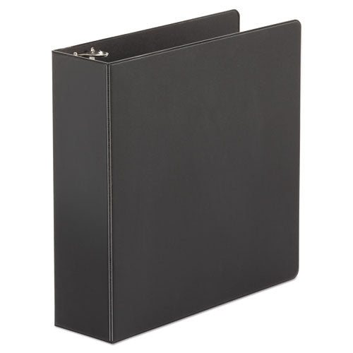 Economy Non-View Round Ring Binder, 3 Rings, 3" Capacity, 11 x 8.5, Black-(UNV30407)