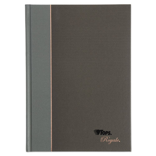 Royale Casebound Business Notebooks, 1-Subject, Medium/College Rule, Black/Gray Cover, (96) 8.25 x 5.88 Sheets-(TOP25230)