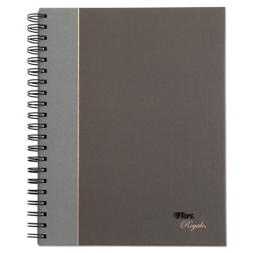 Royale Wirebound Business Notebooks, 1-Subject, Medium/College Rule, Black/Gray Cover, (96) 8.25 x 5.88 Sheets-(TOP25330)