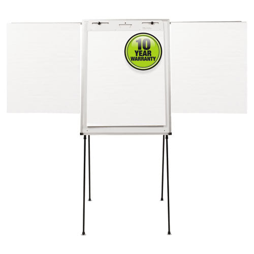 Dry Erase Steel Easel, 29 x 40, Melamine White Surface, Aluminum Frame-(QRT81E)