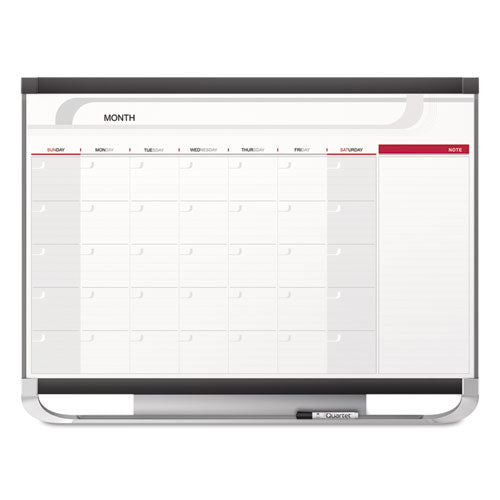 Prestige 2 Magnetic Total Erase Monthly Calendar, 36 x 24, White Surface, Graphite Fiberboard/Plastic Frame-(QRTCP32P2)