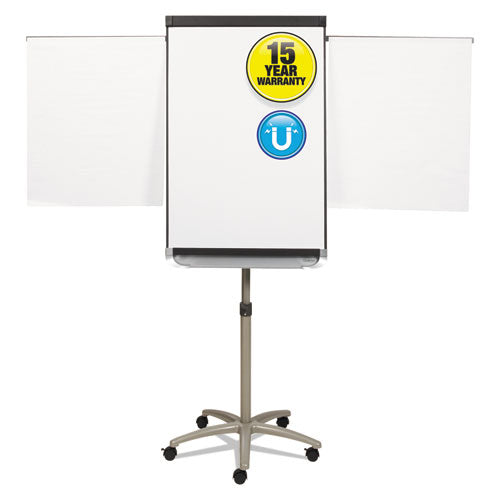 Prestige 2 Mobile Presentation Easel, 3 ft x 2 ft, Silver/White-(QRTECM32P2)