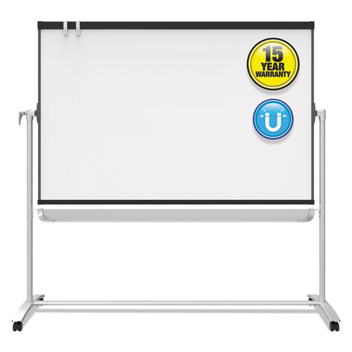 Prestige 2 Mobile Presentation Easel, 6 ft x 4 ft, Silver/Graphite-(QRTECM64P2)