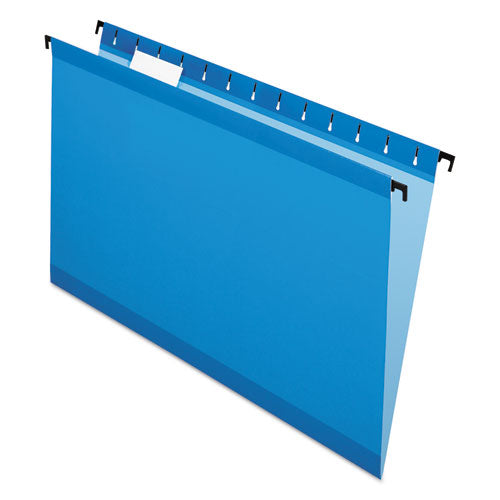 SureHook Hanging Folders, Legal Size, 1/5-Cut Tabs, Blue, 20/Box-(PFX615315BLU)