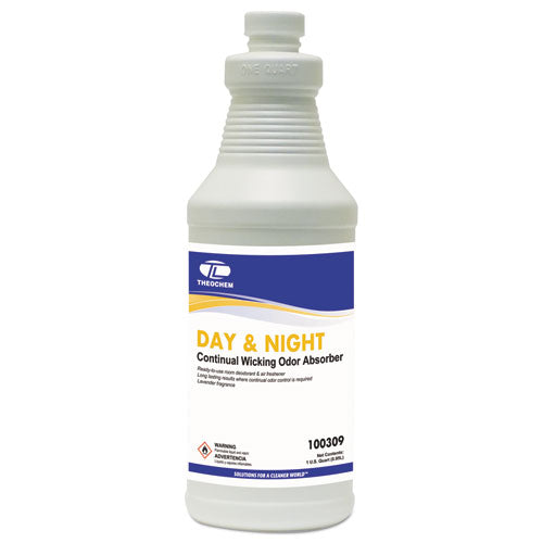 Day and Night Wicking Odor Absorber, 32 oz Bottle, Lavender, 12/Carton-(TOL309QT)