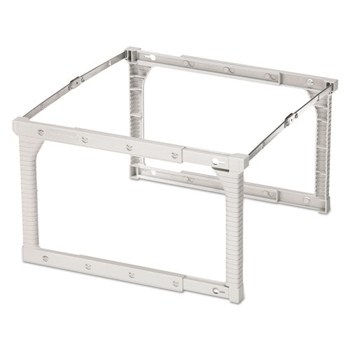 Plastic Snap-Together Hanging Folder Frame, Legal/Letter Size, 18" to 27" Long, White/Silver Accents-(PFX04441)