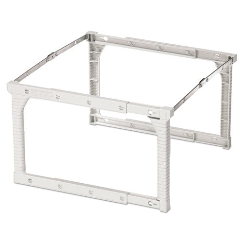 Plastic Snap-Together Hanging Folder Frame, Legal/Letter Size, 18" to 27" Long, White/Silver Accents, 4/Box-(PFX04444)