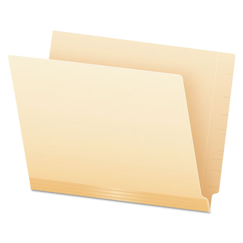 Manila Laminated Spine Shelf File Folders, Straight Tabs, Letter Size, Manila, 100/Box-(PFX11035)