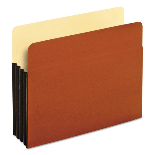 File Pocket with Tyvek, 3.5" Expansion, Letter Size, Redrope, 10/Box-(PFX63264)