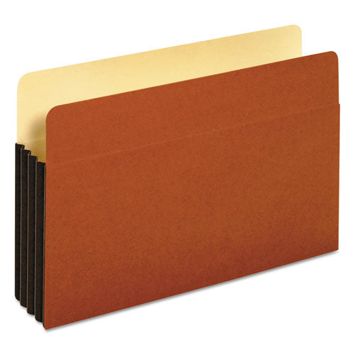 File Pocket with Tyvek, 3.5" Expansion, Legal Size, Redrope, 10/Box-(PFX64264)