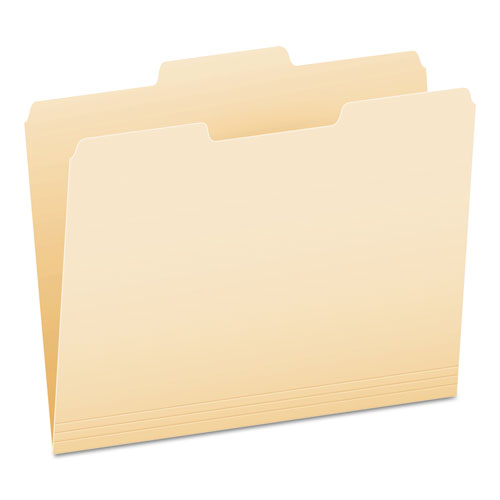 Manila File Folders, 1/3-Cut Tabs: Center Position, Letter Size, 0.75" Expansion, Manila, 100/Box-(PFX752132)