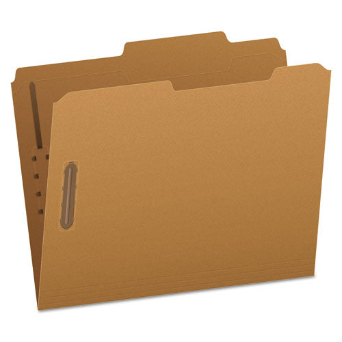 Kraft Fastener Folders, 2/5-Cut Tabs, 2 Fasteners, Letter Size, Kraft Exterior, 50/Box-(PFXFK213)