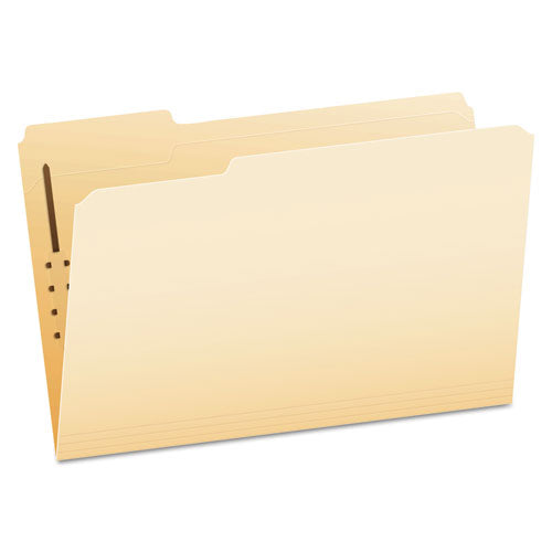 Manila Fastener Folders, 1/3-Cut Tabs, 1 Fastener, Legal Size, Manila Exterior, 50/Box-(PFXFM310)