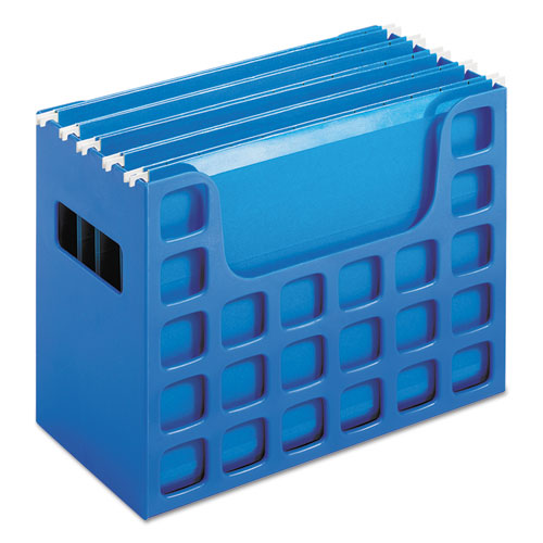 Desktop File With Hanging Folders, Letter Size, 6" Long, Blue-(PFX23011)