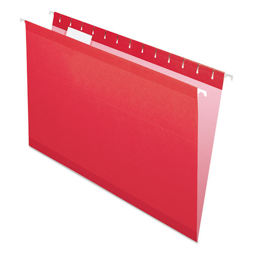 Colored Reinforced Hanging Folders, Legal Size, 1/5-Cut Tabs, Assorted Colors, 25/Box-(PFX415315ASST)