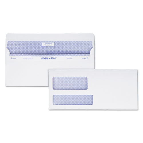 Reveal-N-Seal Envelope, #9, Commercial Flap, Self-Adhesive Closure, 3.88 x 8.88, White, 500/Box-(QUA67529)