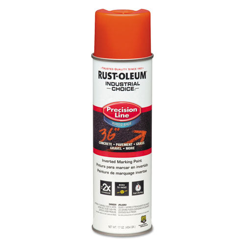 Industrial Choice Precision Line Marking Paint, Flat/Matte Orange, 20 oz Aerosol Can-(RST203035)