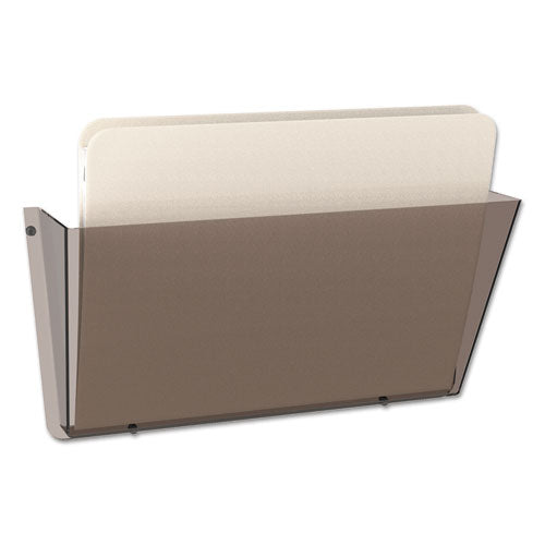 Unbreakable DocuPocket Wall File, Letter Size, 14.5" x 3" x 6.5", Smoke-(DEF63202)