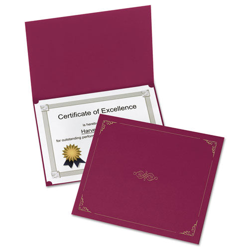 Certificate Holder, 11.25 x 8.75, Burgundy, 5/Pack-(OXF29900585BGD)