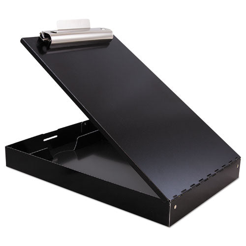 Redi-Rite Aluminum Storage Clipboard, 1" Clip Capacity, Holds 8.5 x 11 Sheets, Black-(SAU11018)