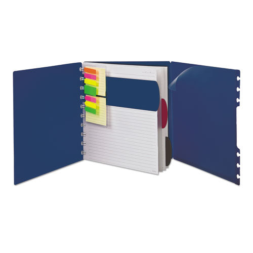 Versa Crossover Notebook, 3-Subject, Wide/Legal Rule, Navy Cover, (60) 11 x 8.5 Sheets-(TOP25634)