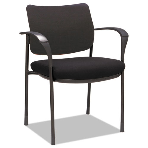 Alera IV Series Fabric Back/Seat Guest Chairs, 24.8" x 22.83" x 32.28", Black Seat, Black Back, Black Base, 2/Carton-(ALEIV4317A)